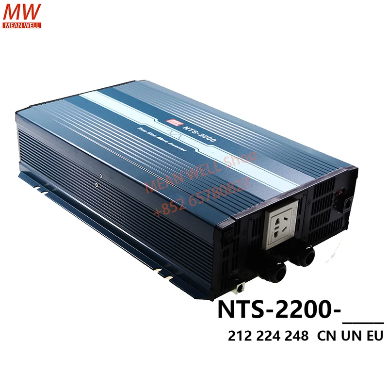Original MEAN WELL Switching Power Supply 2200W High Reliable True Sine Wave DC-AC Power Inverter NTS-2200-212 224 248 EU CN UN