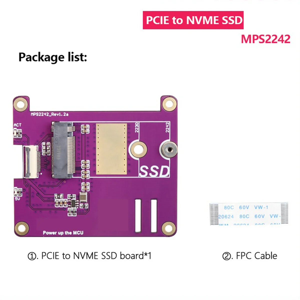 PCIE M.2 NVME 2230 2242 scheda di espansione cappello SSD Gen3 per Raspberry Pi 5 PCIE M.2 cappello SSD NVME