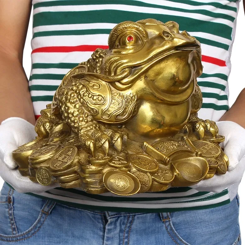HOT SALE Bring in wealth and treasure #  Money Drawing efficacious Talisman # Fortune JIN CHAN FENG SHUI Brass statue #