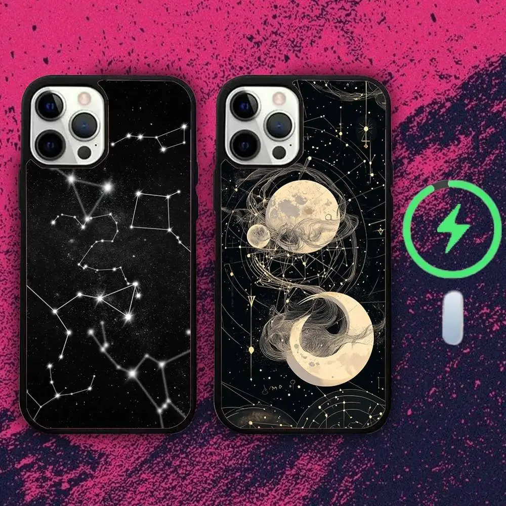

T-Twelve Constellations Art Phone Case For iPhone 16e,16,15,14,13,12,11,Plus,Pro,Max,Mini Magsafe Magnetic Wireless Charging