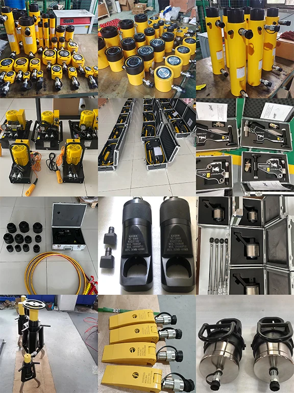 KSRCS-1002 Equivalent Low Height Spring Return Flat 100 Ton Hydraulic Oil Cylinder Jack for Lifting