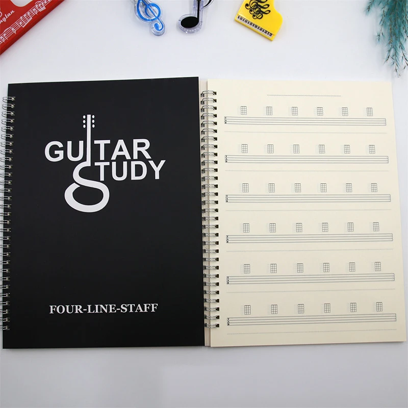 Universe Piano Guitar Musical Notebooks Memo Sketchbook Student Journal School Books Diary Notepad Stationery Office Music Gift