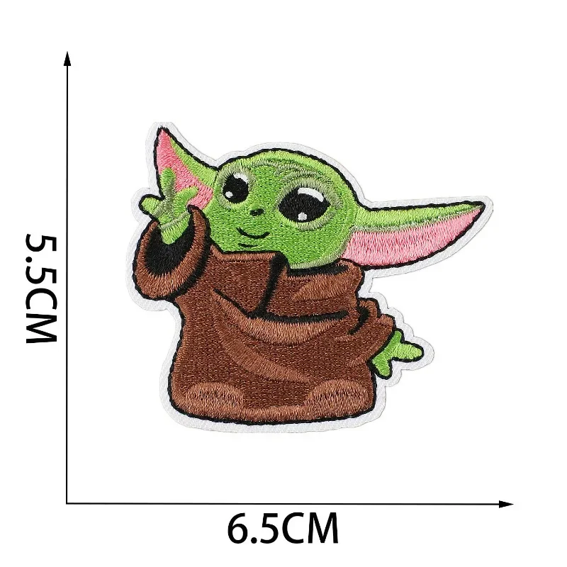 Star Wars Baby Yoda Cartoon Patch Embroidery Magic Patch Iron on Patches for Clothing Thermoadhesive Jacket Ironing Sew Stickers