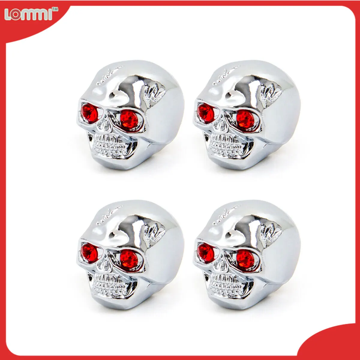 

4 шт. хромированная головка в виде черепа LOMMI, регулятор громкости, ручка управления для гитары, ручки для гитары, запасные части, аксессуары