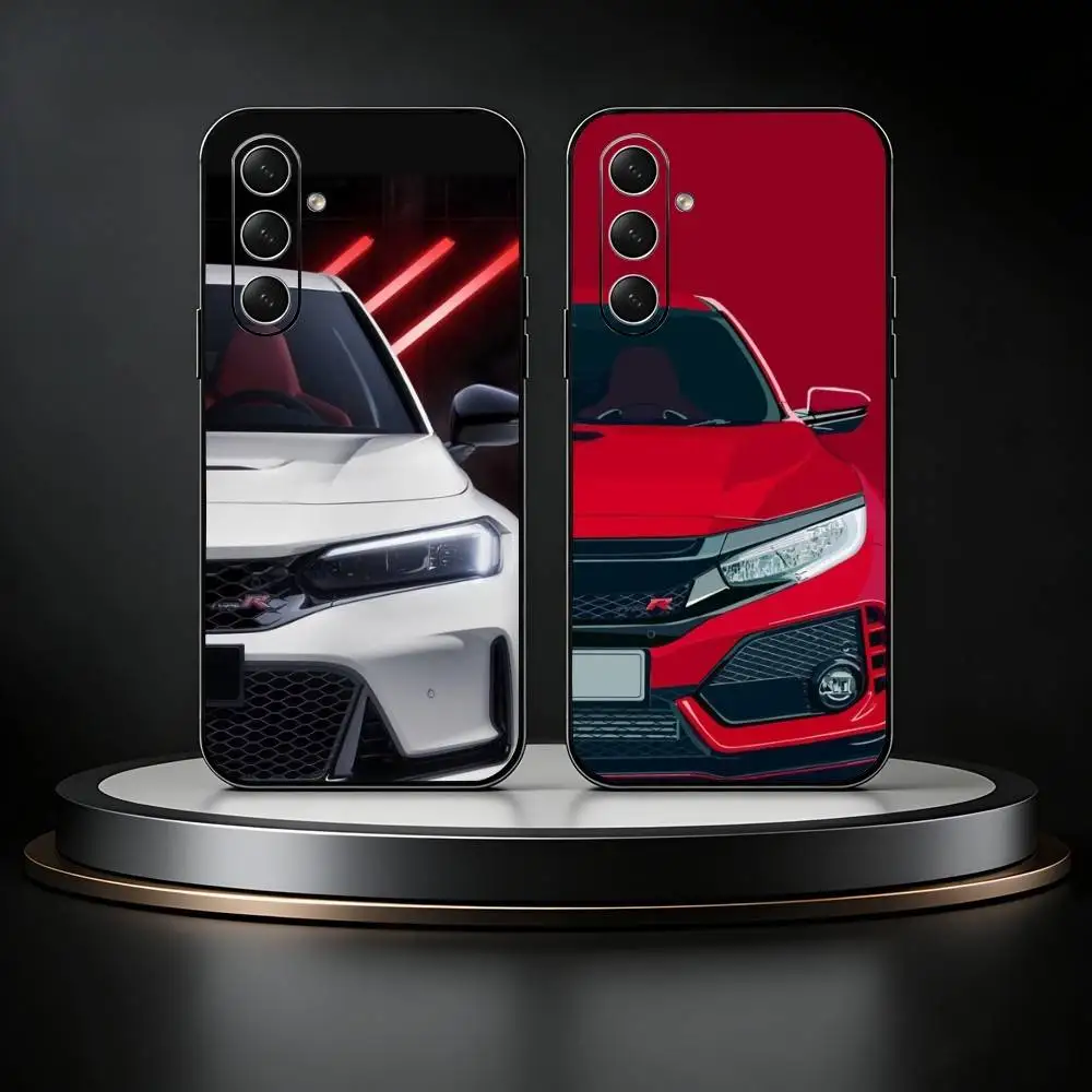 JDM T-Type R C-Civic Sport Phone Case For Samsung Galaxy A73,A72,A71,A70,A52,A51 Others Soft Black Cover