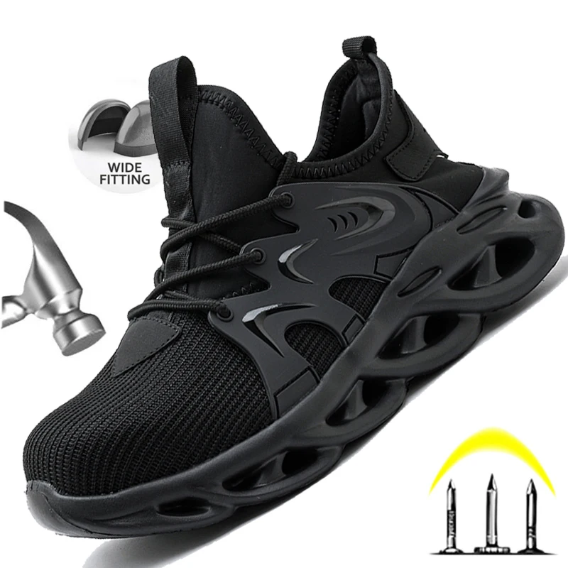 

Work Sneakers Steel Toe Shoes Men Safety Shoes Puncture-Proof Work Shoes Indestructible Shoes Wear-resisting Footwear Security