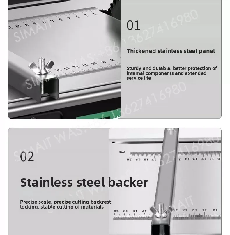 Mini table saw dustless high power, 800W DIY benchtop saw for wood, PVC, soft metal, home workshop