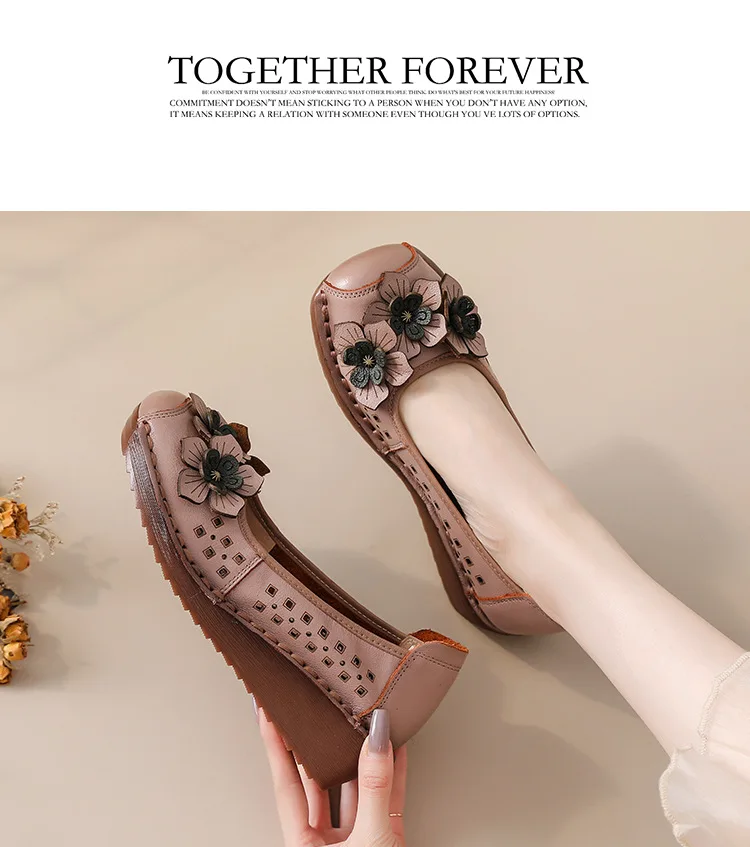 2025 Sommer Neue Damen-Mesh-Sandalen aus Rindsleder – Modische Mutter-Schuhe mit weicher Rindersehnen-Sohle und rutschfester Keilabsatz – Detail 17