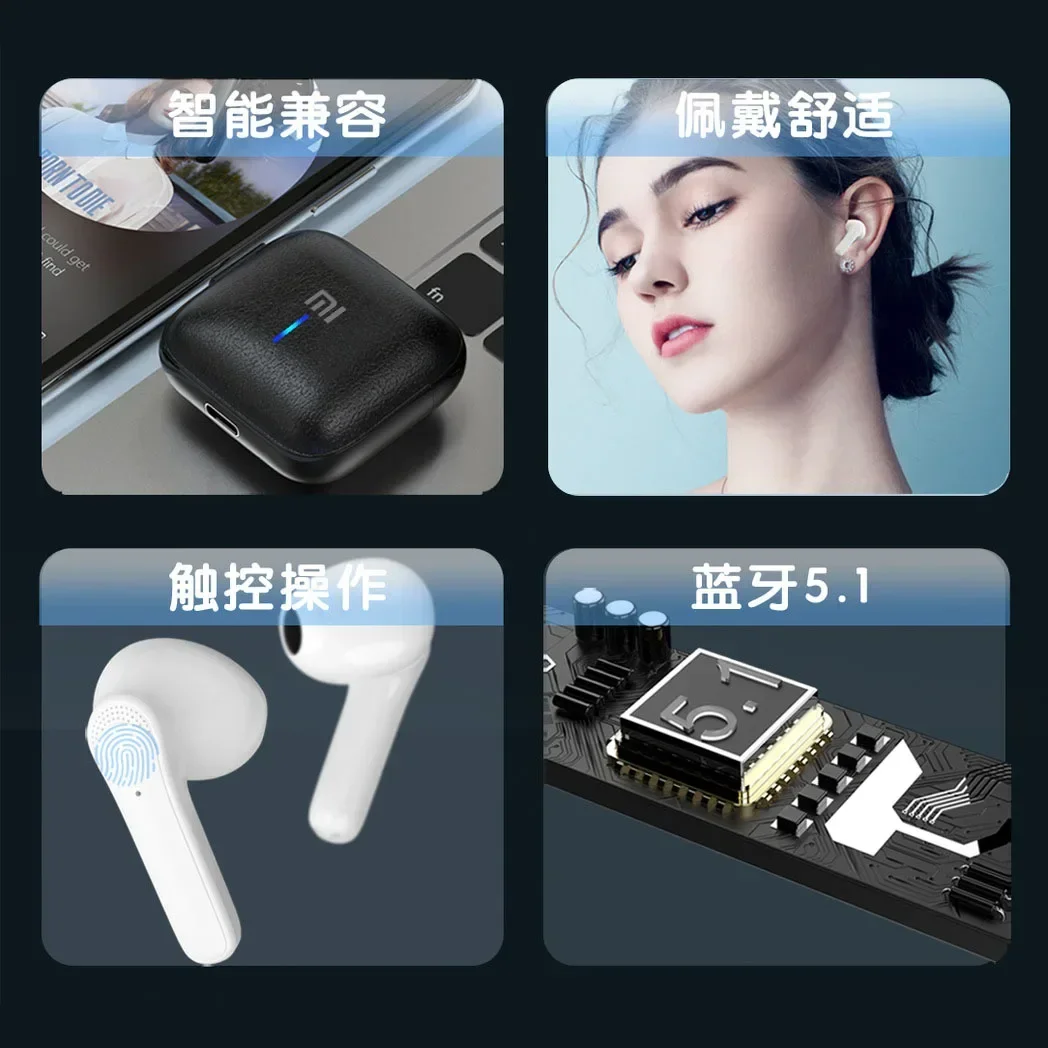 الأصلي Xiaomi JS59TWS سماعة لاسلكية تعمل بالبلوتوث سماعات MIJIA HiFi إلغاء الضوضاء سماعات رياضية مناسبة لنظام التشغيل iOS وAndroid