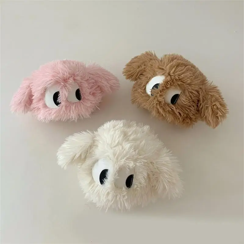

F19F Cartoon Plush Beanie Hat for Cold Weather Winter Windproof Warm Kids Headwear