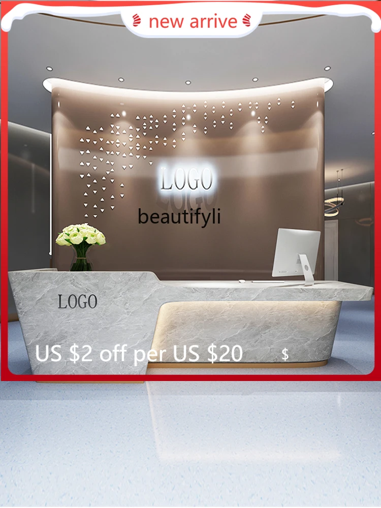 

Nordic Simple Modern Cashier Small Shop Bar Counter Beauty Salon Hotel Club Company Reception Front Desk