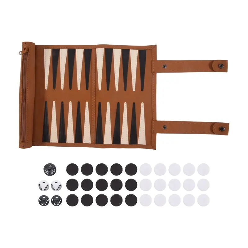 

AEB0-Backgammon Board Game Portable Backgammon Sets For Adults Travel Games Adult Roll Design Children's Puzzle Game Board