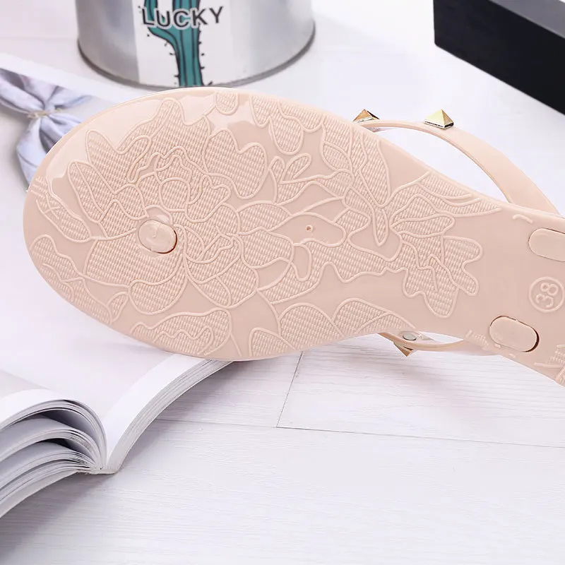 Tongs à nœud papillon pour femmes, chaussures de plage plates en MSI claire, pantoufles d'été, nouvelle collection