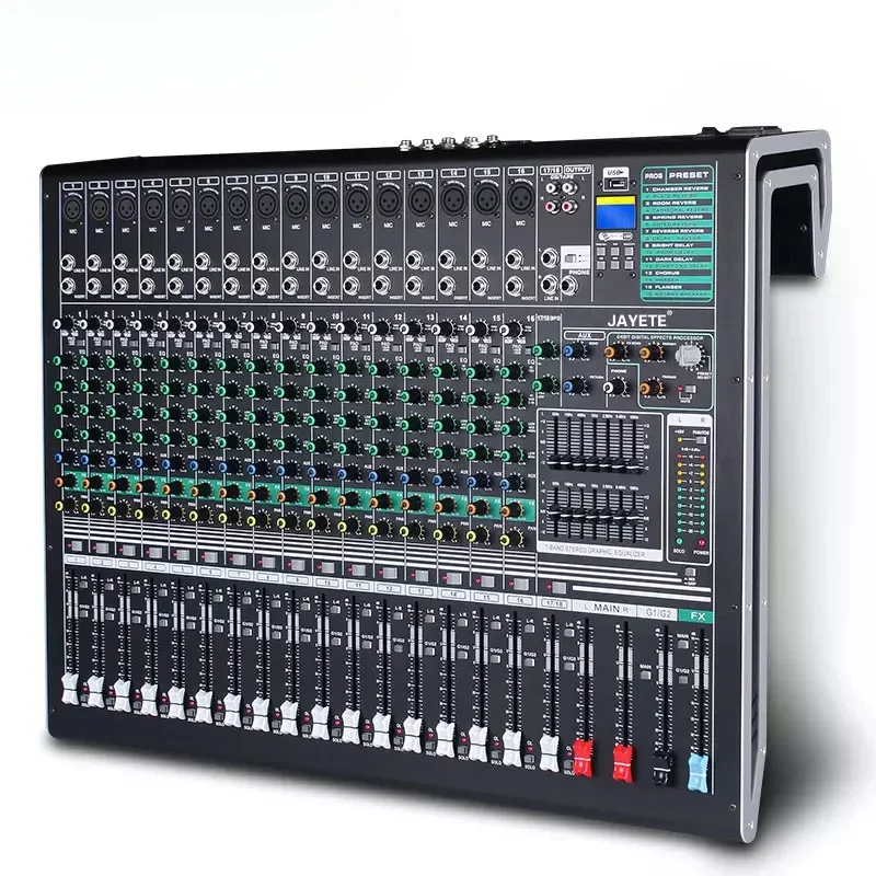 Professional 16ch 20ch 24ch 32 Channel Audio Mixer Digital Console Mixer With Pad Control