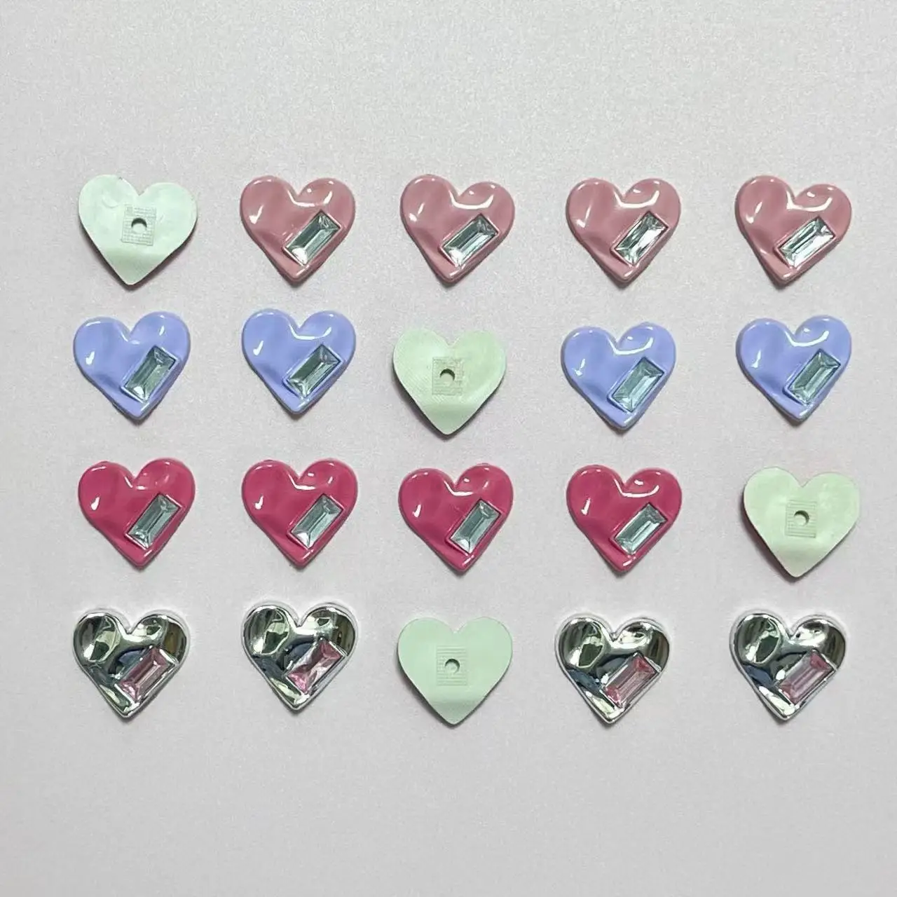 5Pcs 3D Kawaii Y2K Pink Binding Bow Heart Star Decoration Charms Junk Phone Case Storage Box Flatback Resin Accessory Diy Crafts