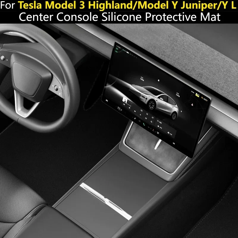 Center Console Silicone Mat Static Protective Film Precise Fit Parts For Tesla Model 3 Highland/Model Y Juniper/Y L/Y 2021-2026