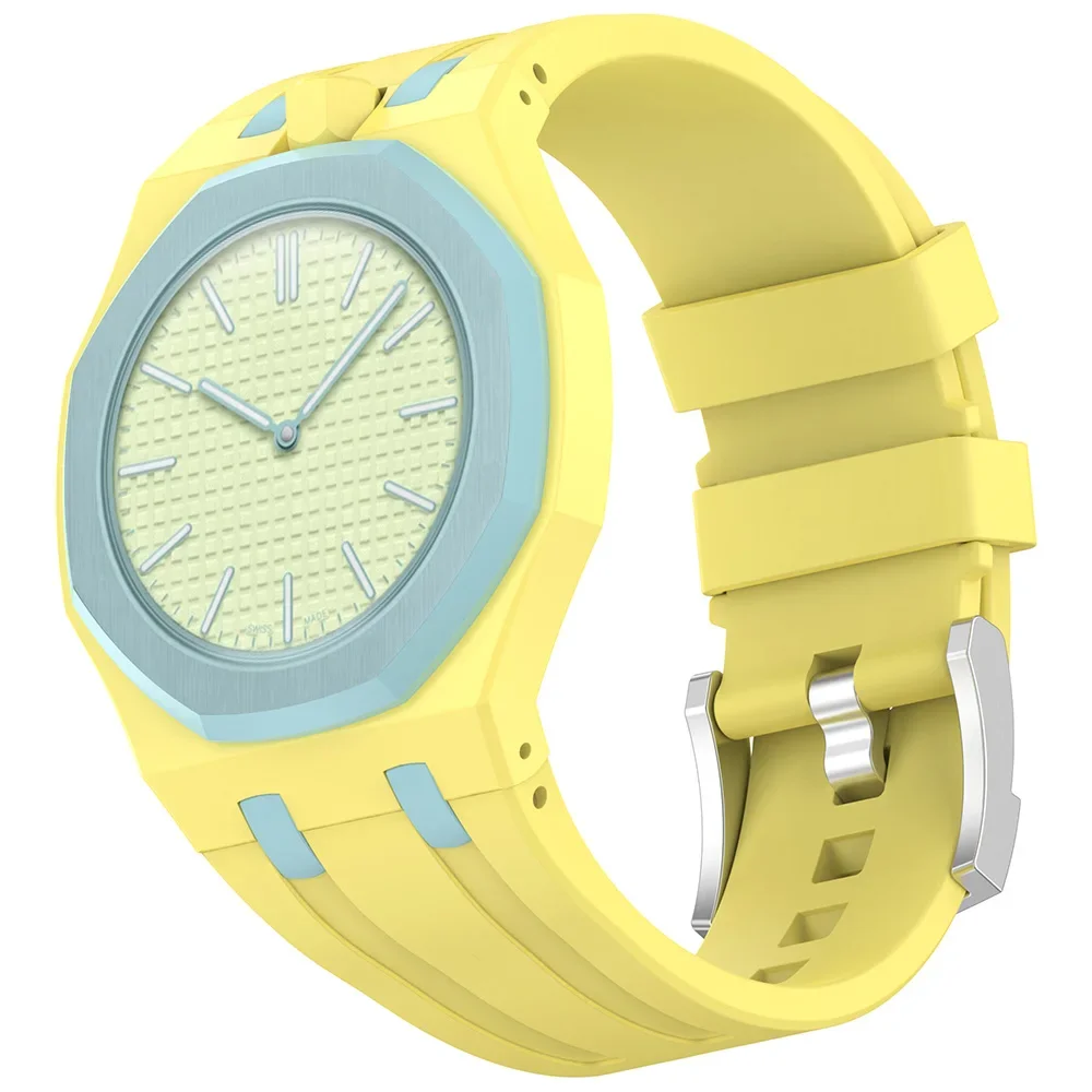Original weiches Silikonarmband + PC-Gehäuse für Swatch X Ap Royal Pop Swatch Taschenuhr. Trendiges integriertes Armband für Royal Pop Band – Detail 18