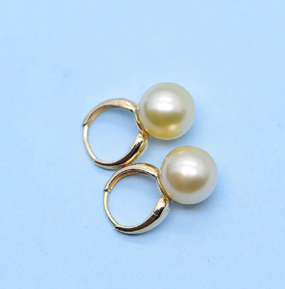 

Серьги с натуральным жемчугом AAAA10-11 мм, золотые серьги с жемчугом Южного моря, золотые серьги 18 карат/AU750 — прикрепленный сертификат