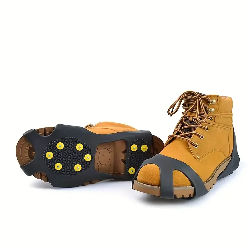 زوج واحد/2 أزواج من أغطية الأحذية غير القابلة للانزلاق، 10 أسنان مخالب ثلج مسامير الأشرطة لتسلق الجبال في الهواء الطلق والتخييم والمشي لمسافات طويلة #3