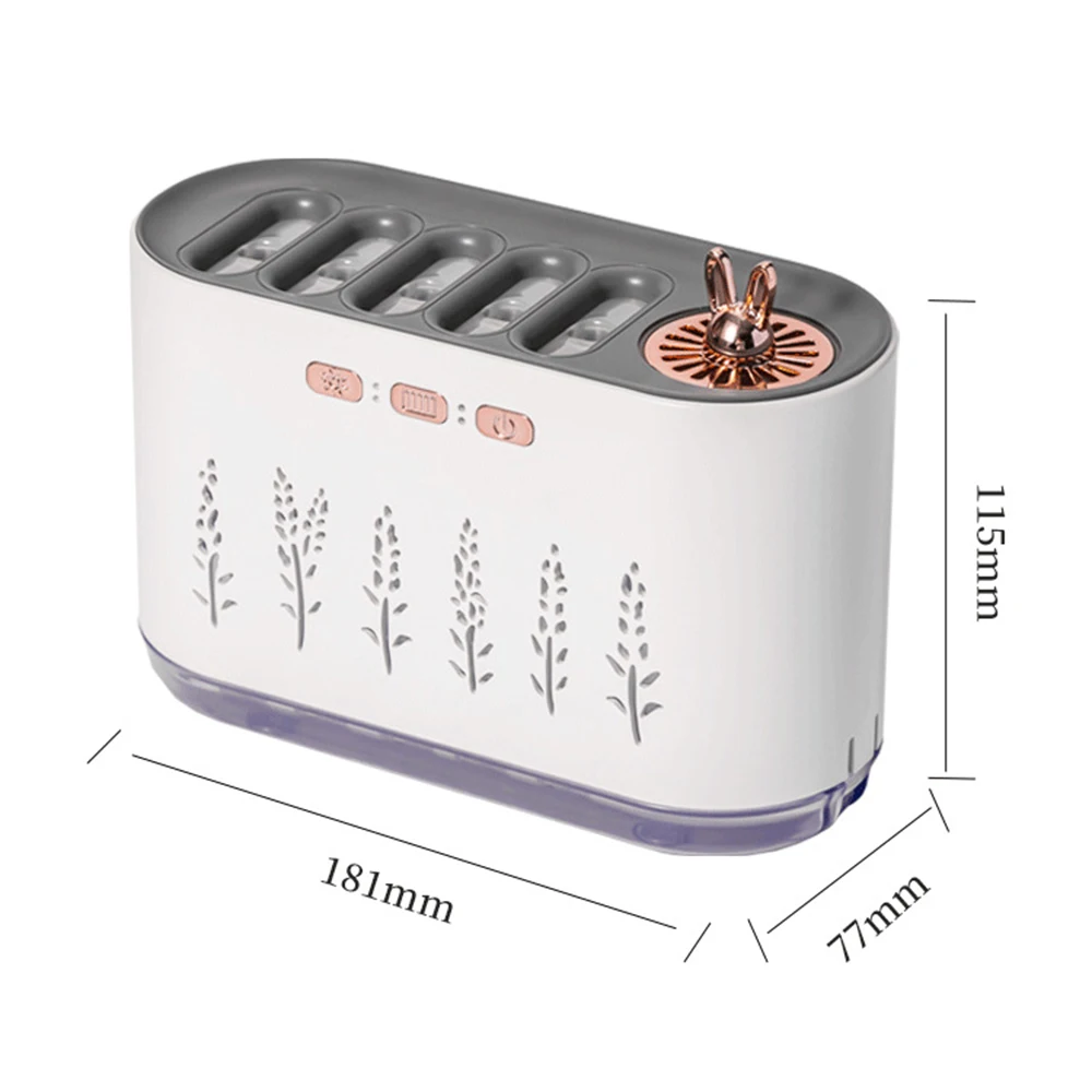 700 مللي مرطب الهواء الإيقاعي الديناميكي 5 فوهات الرش USB بالموجات فوق الصوتية صانع الضباب البارد مبيد 7 ألوان أضواء مرطبات الضباب الثقيل #6