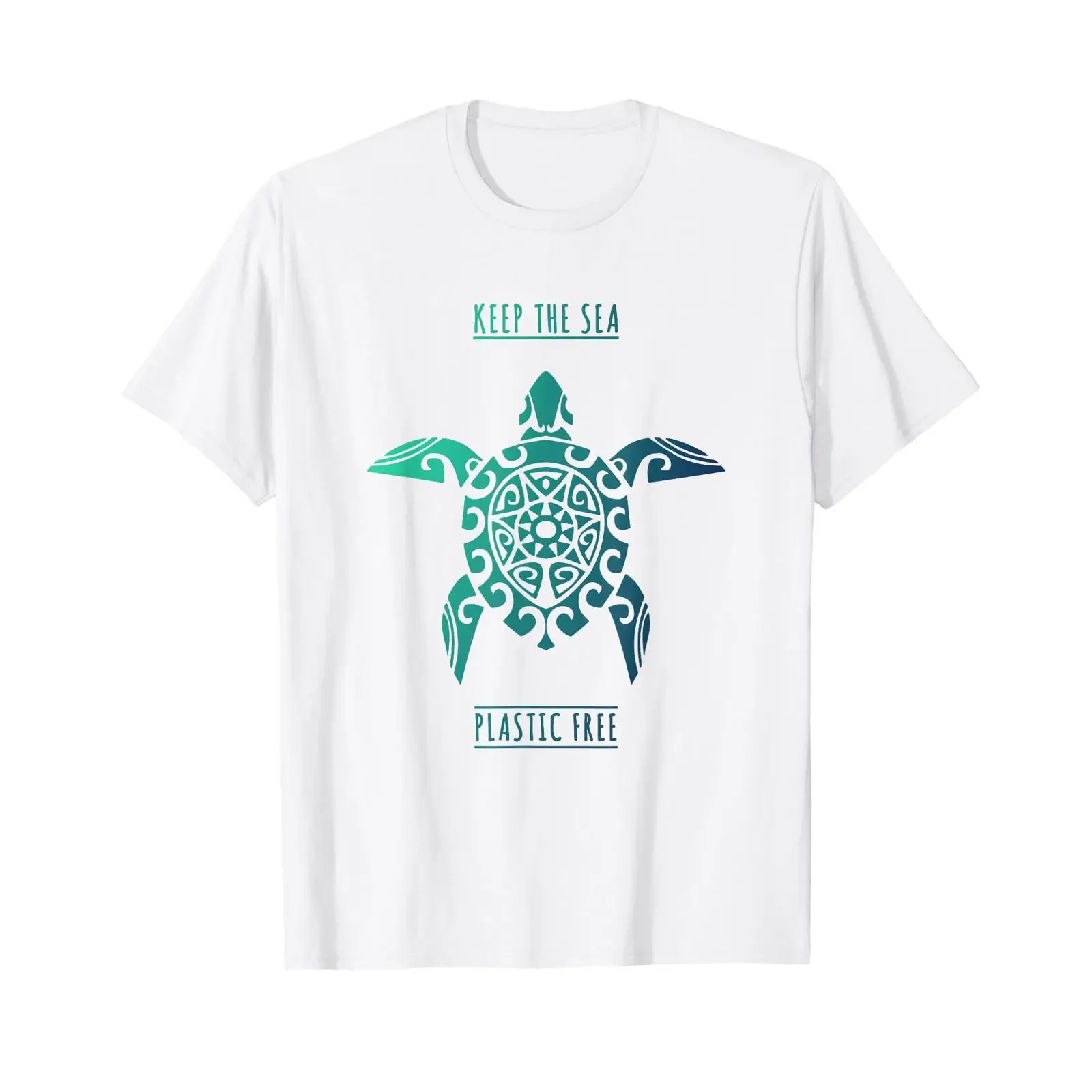 Keep The Sea Plastic Free T Shirt Turtle Environmental Protection vintage Washed designer clothes homme Versatile Breathable