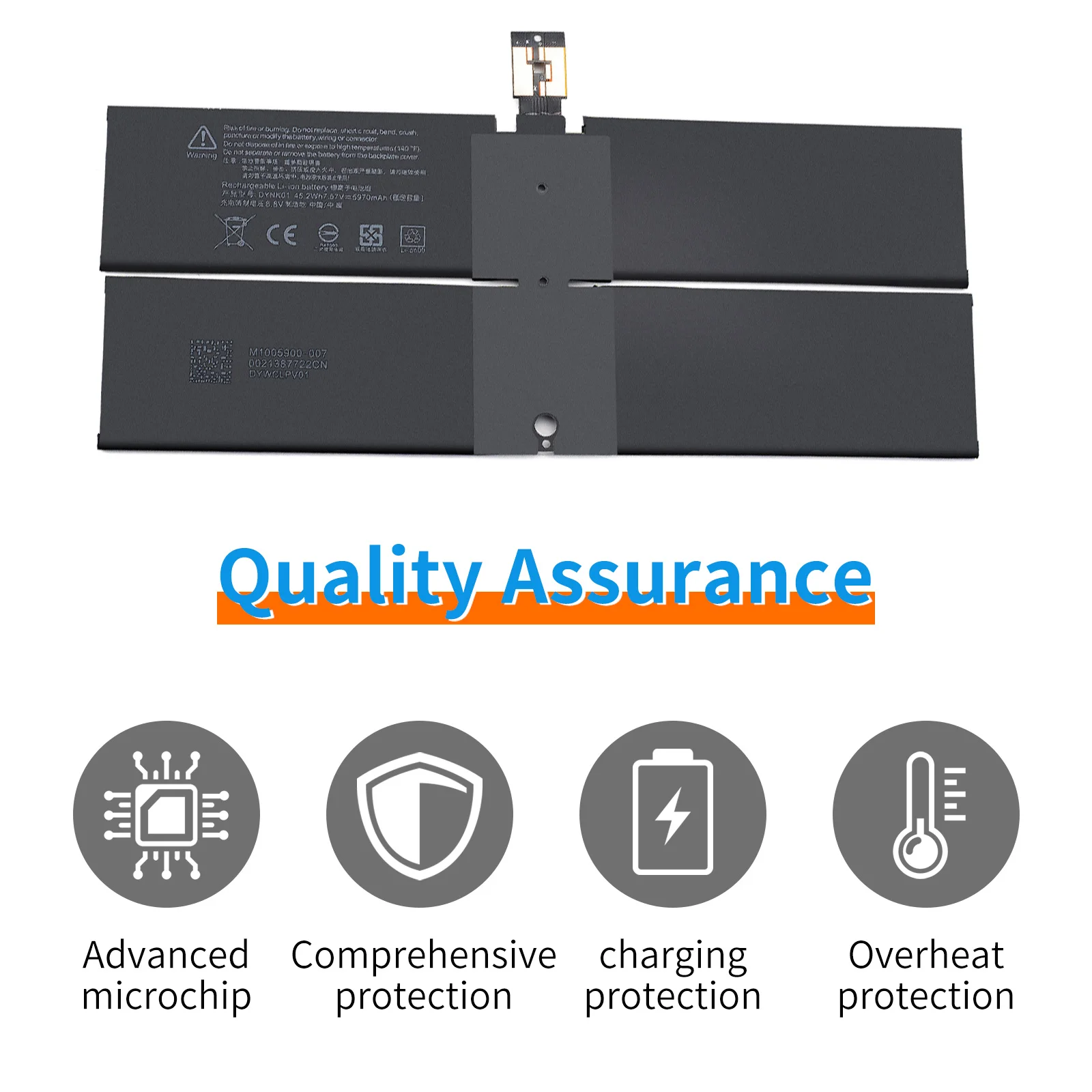 LINEFIND DYNK01 Laptop Battery For Microsoft Surface LAPTOP 1 M1769/2-LQL-00015/1769/1782 LAPTOP 2 2-DAG-00123/G3HTA036H 45.2Wh