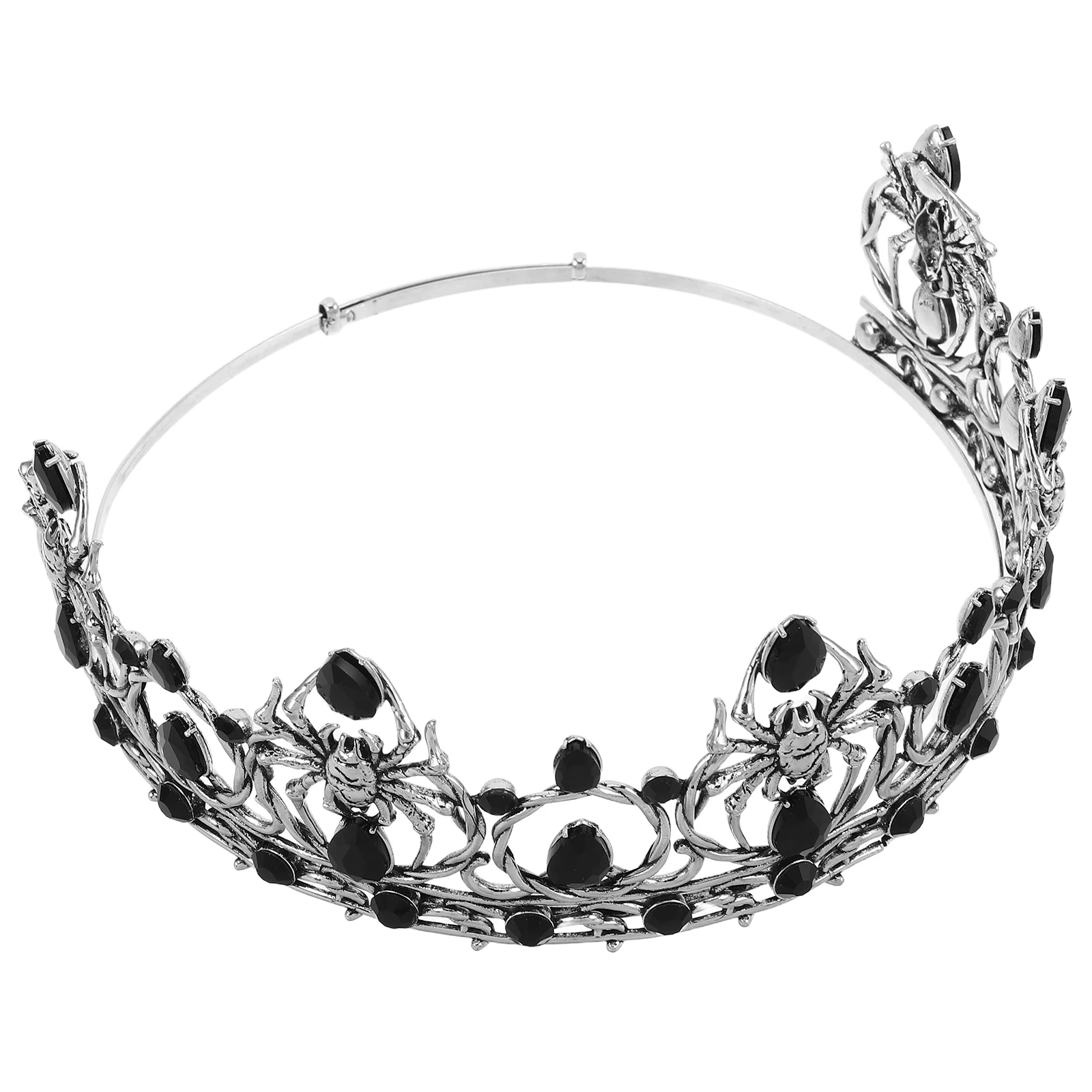 

Halloween Spider Crown Man Gothic Hair Accessories Alloy Costumes For Women Crystal Tiara