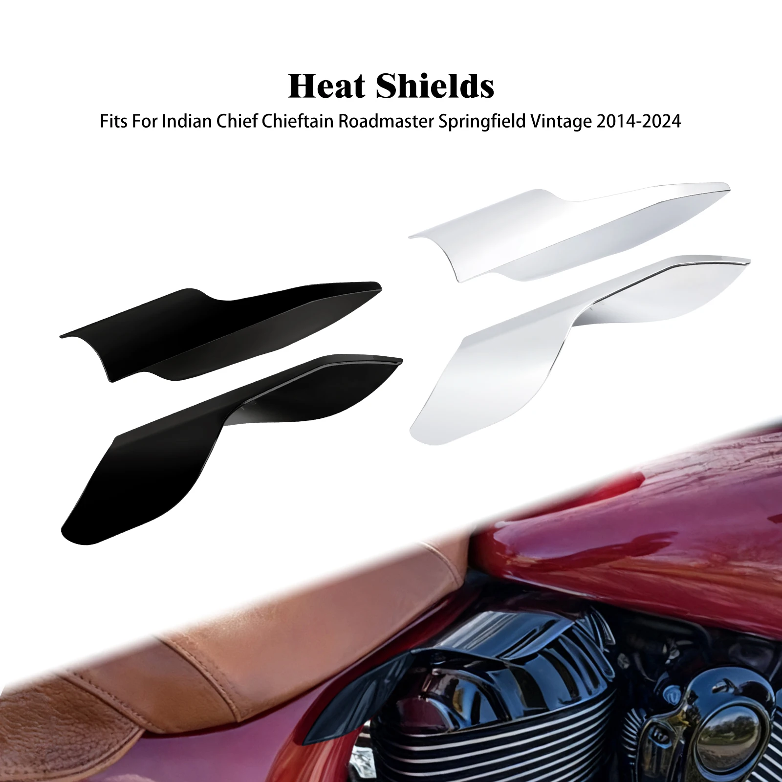 Motorcycle Mid-Frame Air Heat Shield Deflector For Indian Chief Dark Horse Roadmaster Springfield Vintage Chieftain 2014-2024