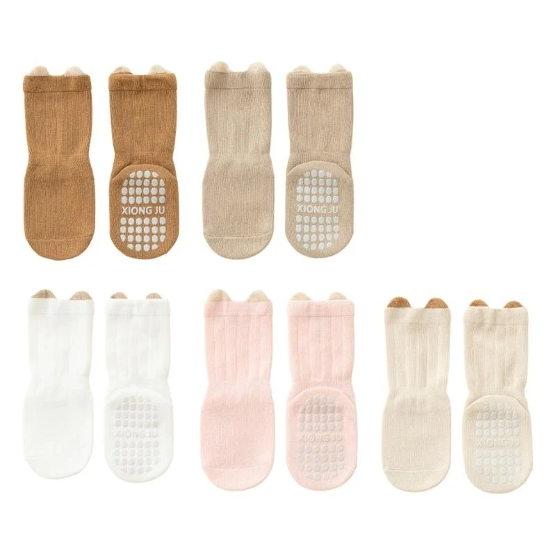 

J15U, 5 пар носков до середины икры, детские носки, дышащие эластичные носки для маленьких девочек и мальчиков, чулки с подошвой