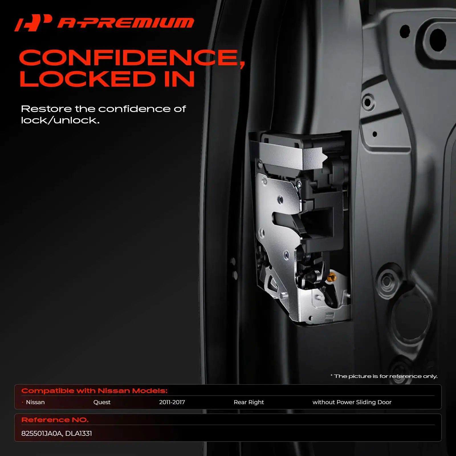 A-Premium Rear Right Door Lock Actuator for Nissan Quest 2011-2017