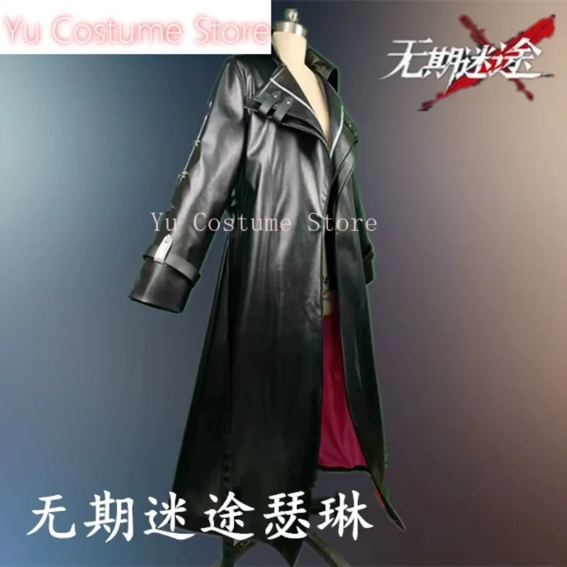 To Nowhere Long Leather Trench Coat Shalom Cosplay Costume Cos Game Anime Party Uniform Hallowen Play Role Clothes Clothing