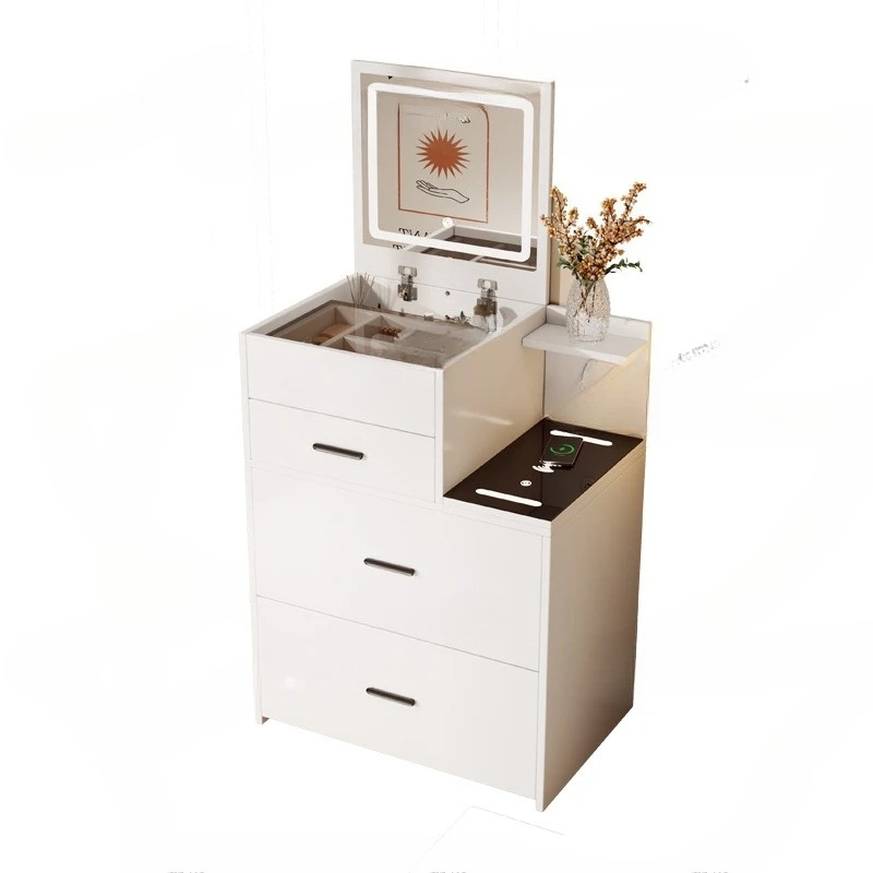 

Dresser bedside table integrated small apartment mini flip combination