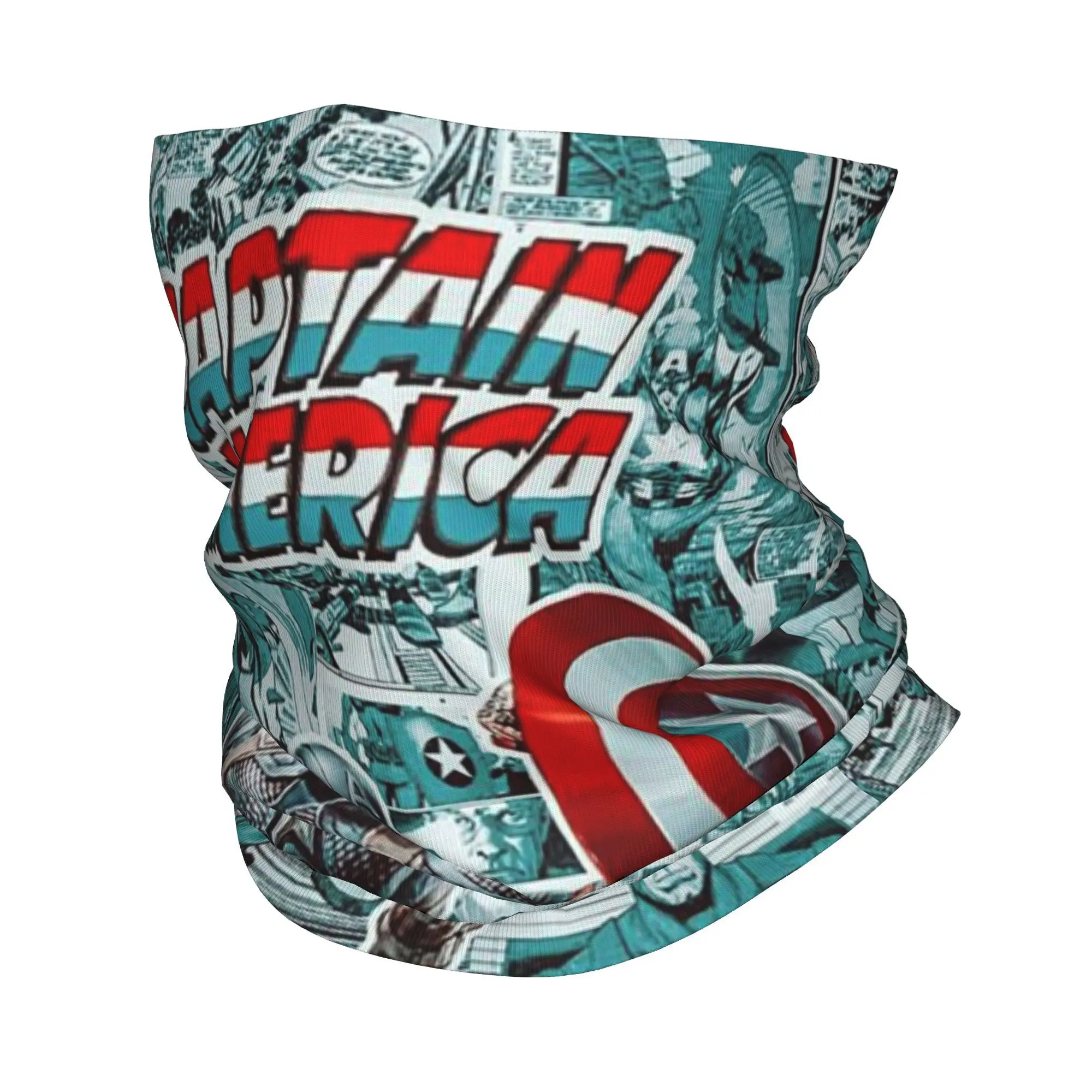 Personnalisé Captain America dessin animé Bandana cache-cou coupe-vent visage écharpe couverture hommes femmes bandeau Tube cagoule