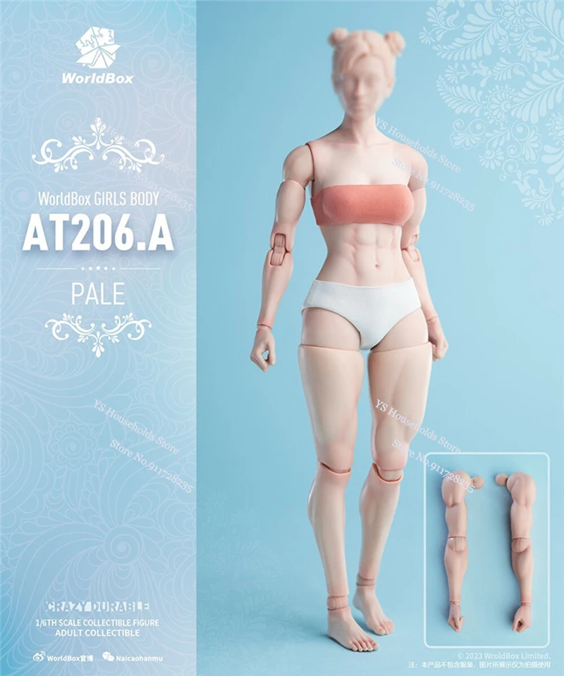 Worldbox AT206 1/6 Female Soldier Muscle Version Movable Body Sport Strong Girl Carving Model Toys For 12