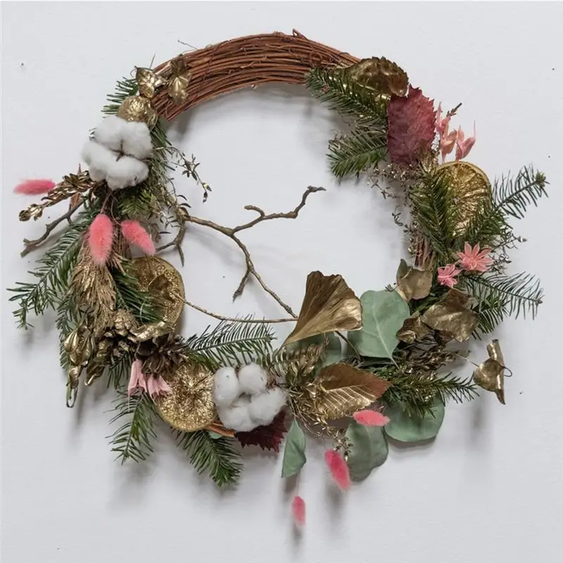 J1UL1N 6-Piece 12-Inch Natural Grapevine Wreath Set, Hand-Woven Vine Branches For DIY Crafts, Christmas Decorations