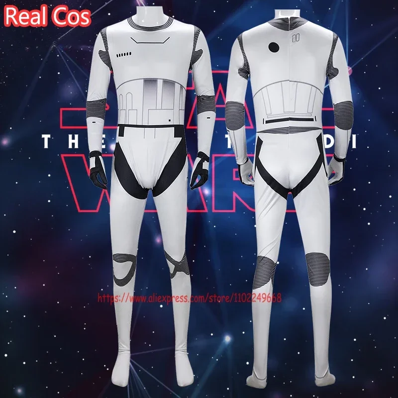 Stormtrooper Cosplay Adult Kids Jumpsuit Star Cosplay White Soldier Costume Outfits Halloween Cosplay Roleplay Clothes