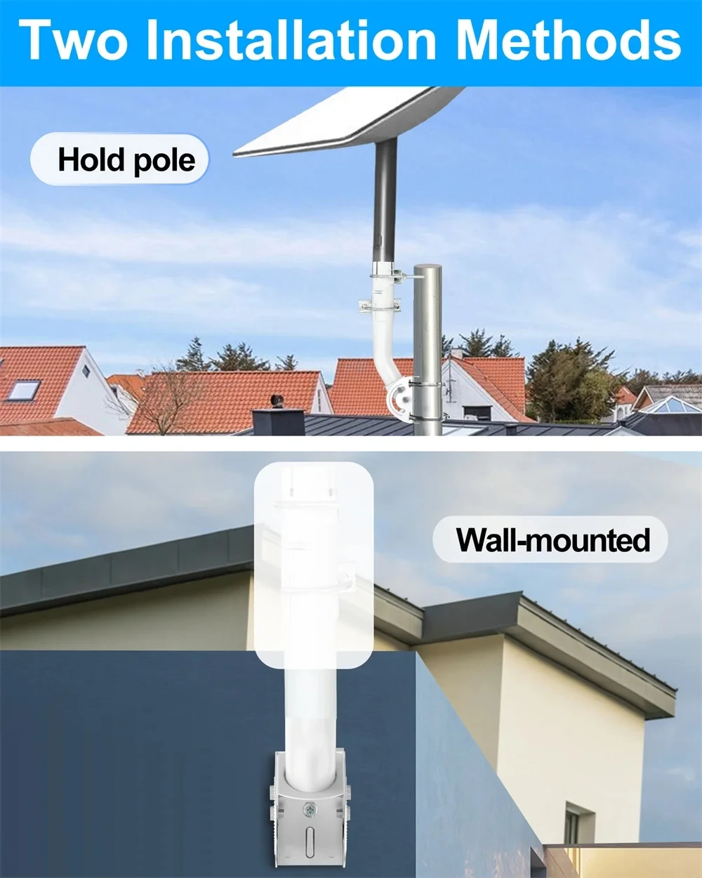 Imagem -03 - Metal Antenna Bracket Kit Kit Ajustável Adequado para Star Chain tv Antenna Ponte sem Fio Instalação Montada na Parede 13in