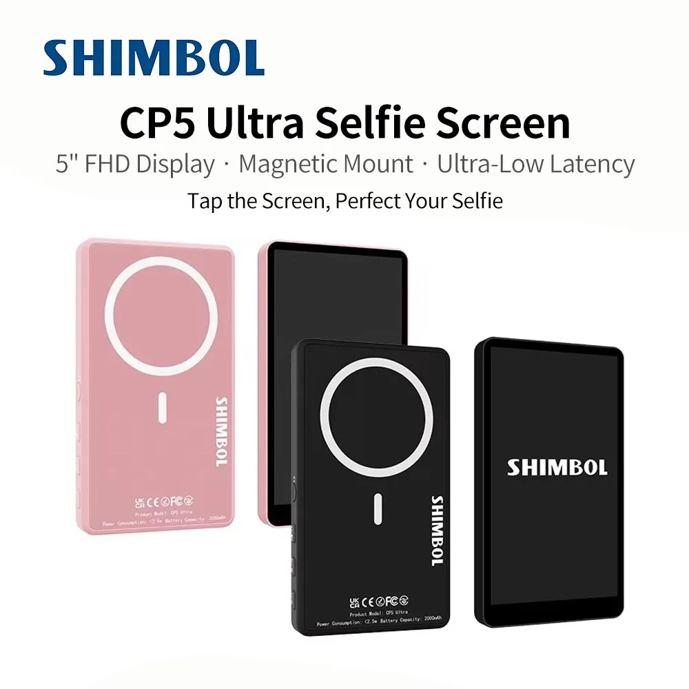 Shimbol CP5 Ultra Touch Screen Monitor Phone Selfie Screen for using phone rear camera for Smartphone Selfie Vlog Live Stream