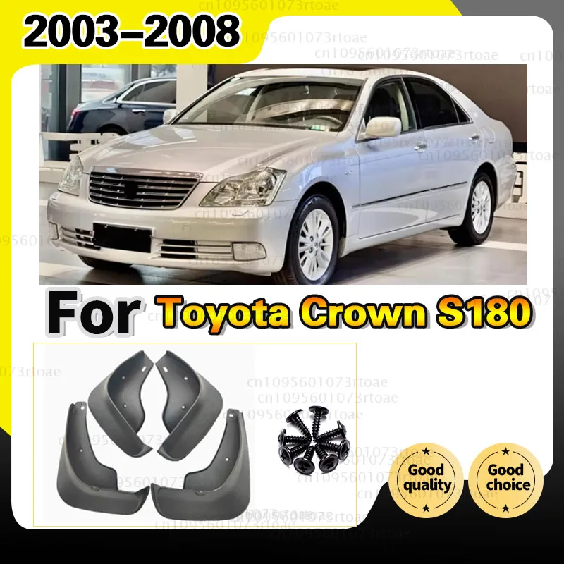 4 PCS Car Mudflap for Toyota Crown S180 2003~2008 Fender Mud Flaps Guard Splash Flap Mudguards Accessories 2004 2005 2006 2007