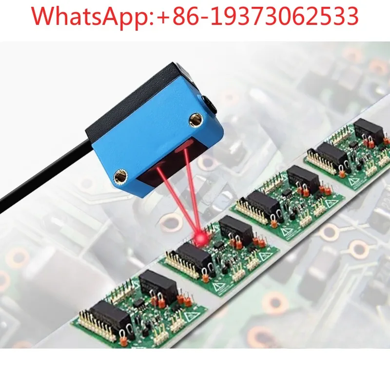 Diffuse Square Photoelectric Sensor Detection Distance 500MM, Adjustable Red Light Background Suppression Switch