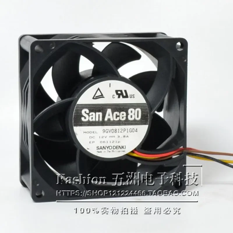 for Sanyo 8038 12V 3.8A 8cm CM Ultra Violent Fan Large Air Volume for 9GV0812P1G04
