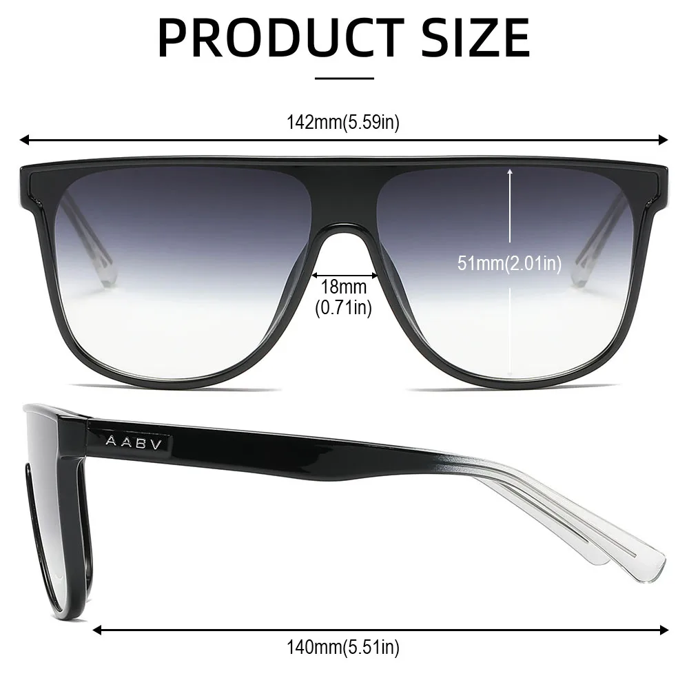 AABV One-piece Lenses Sunglasses for Men Women Trendy Designer Shield Fashion Sun Glasses Dropshipping 1010