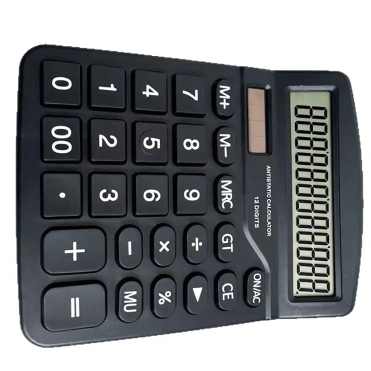 12 Digits Solar & Battery Dual Power Cleanroom-Grade Anti-Static Calculator for Electronics Workshops