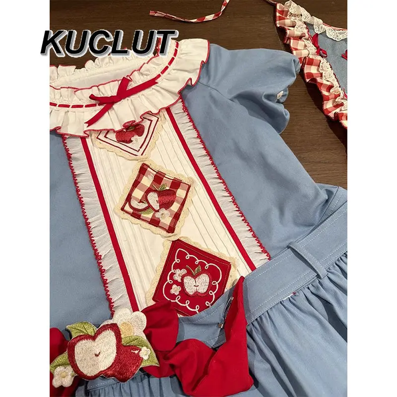 Lolita Stijl Zoete en Leuke Casual vrouwen Elegante Jurken 2023 Nieuwe Zomer Korte Mouw OP Pluizige Prinses Jurk voor Lady