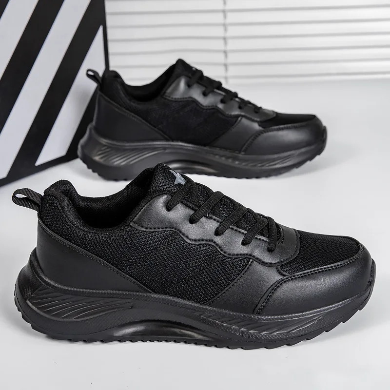 Spring Autumn Men's Sports Leisure Shoes Lightweight Soles Breathable Mesh Fabric Fashionable Versatile Simple Comfortable Shoes