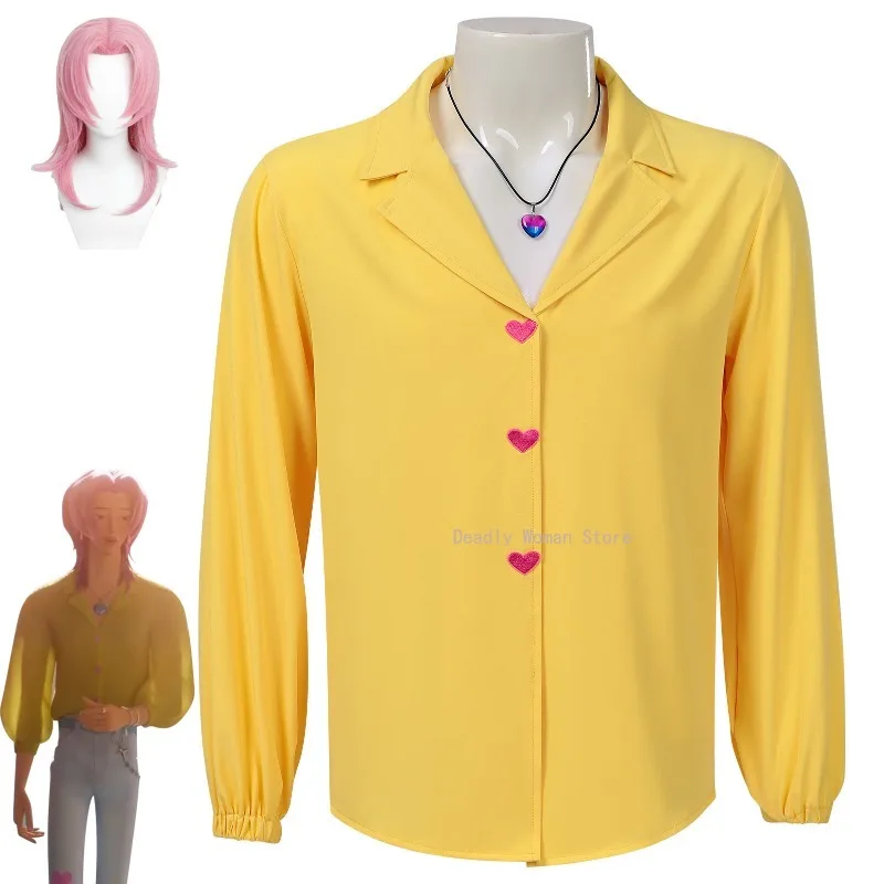 

В наличии S-2XL Huntrix Romance Saja Boy Косплей Костюм Парик Фильм K-POP Охотник на демонов Косплей Рубашка Хэллоуин Наряды для мужчин