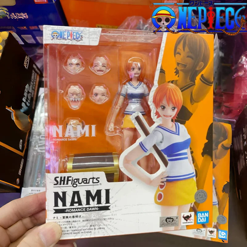 Hot 100% Original Bandai Shf Sh Figuarts One Piece Nami Romance Dawn Action Figures Model Toys Figura Collection Kids Gifts Toys