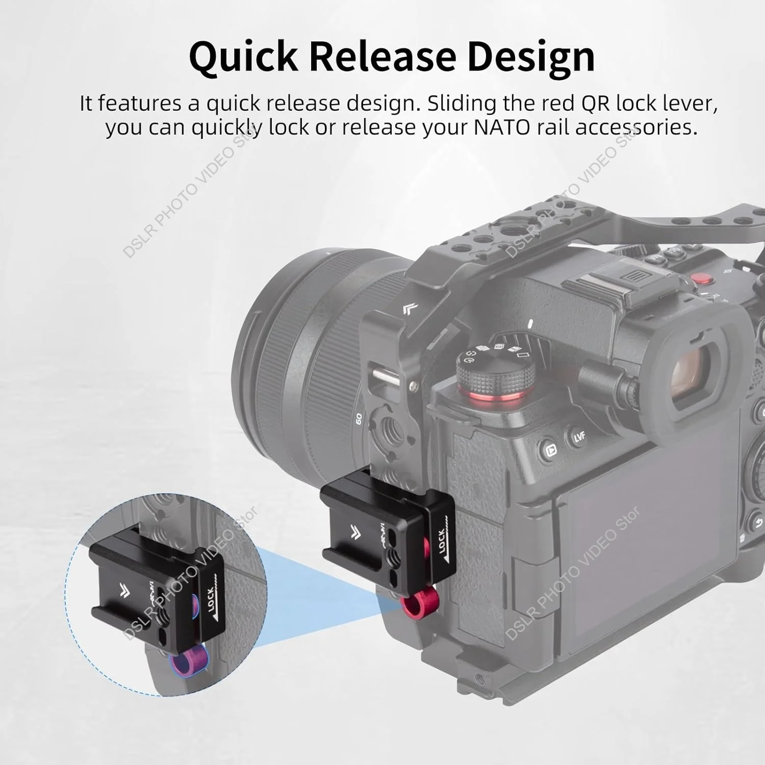 

Быстросъемный зажим NATO Nitze со встроенным креплением для крепления оборудования, для монитора камеры, кейфа для DJI RS 2 / RSC 2 / RS 3 / RS 3 Pro/RS 3 Gimbal