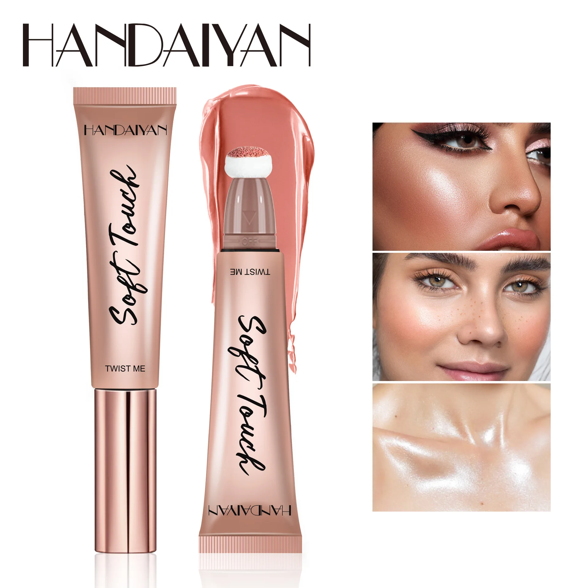 

HANDAIYAN Shadow Blush Highlighter Matte Multi-Function Contouring Stick Three-dimensional Brightening Skin Color Makeup Cream