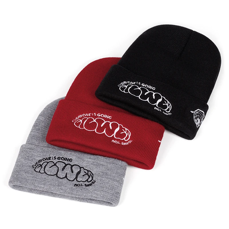 2026 Fashion New Bean Hat GOING Women's Side Embroidered Knitted Hat Outdoor Daily Leisure Decorative Hat Unisex Borderless Hat